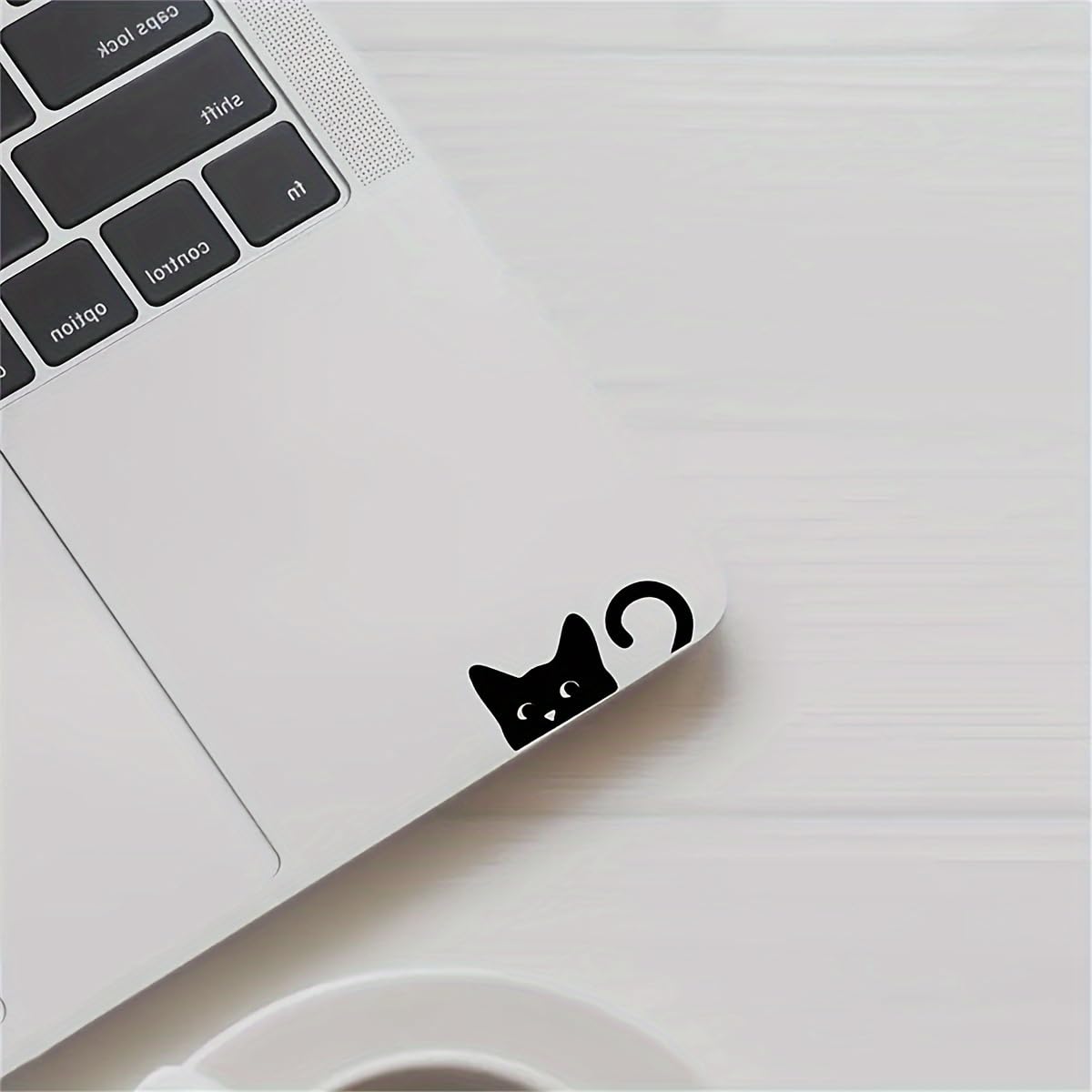 5-Pack Cute Cat Vinyl Stickers, Glossy Self-Adhesive Cartoon Animal Decals for Car Rearview Mirror, Mirror, Computer & Christmas Decorations
