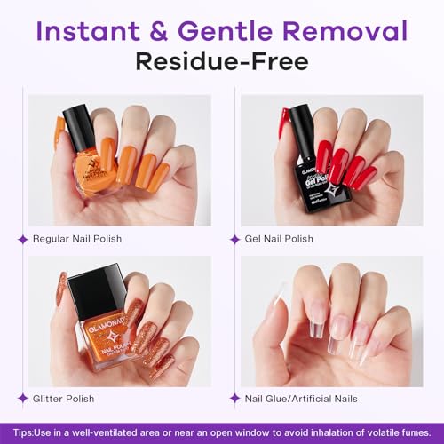 Glamonade Acetone Nail Polish Remover 16oz with Grape Seed Oil
