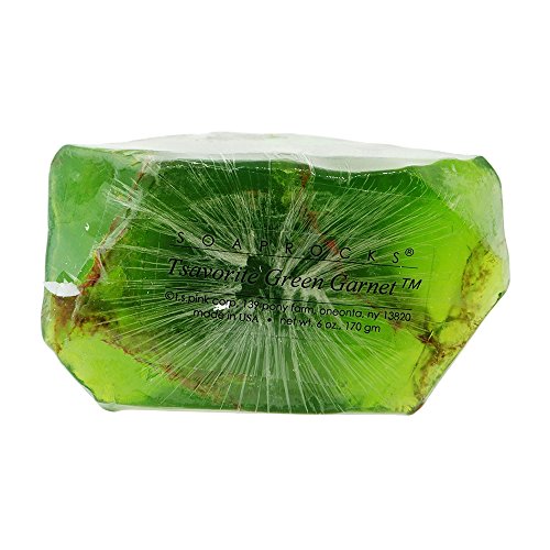 SoapRocks Pink & Green Garnet Gemstone Soap - 6 oz Grapefruit Passion