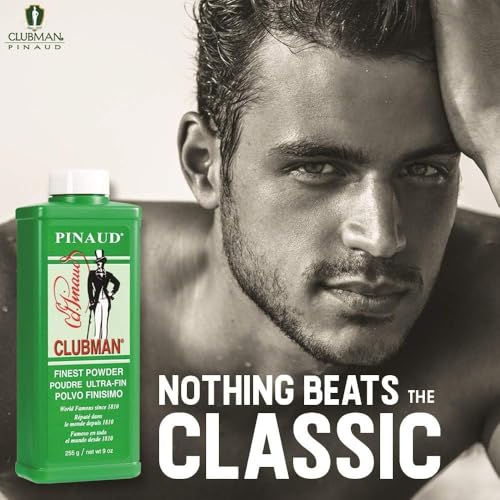 Clubman Pinaud Natural Talc Powder 9 oz (Pack of 2) | Shine Control