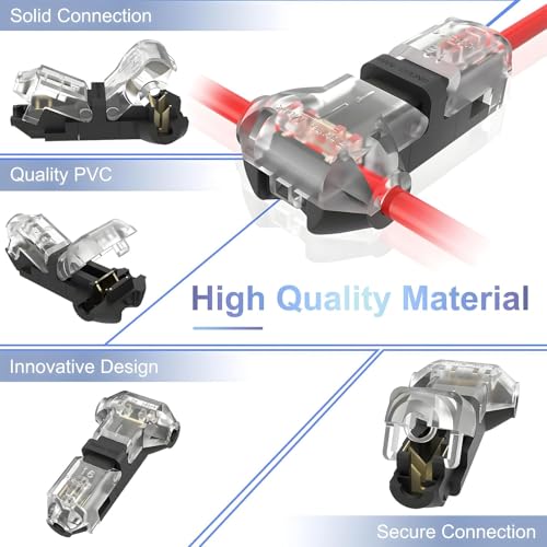 10-Pack Solderless T Tap Wire Connectors for 22-24 AWG