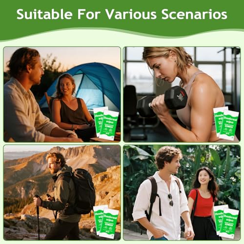 Aloe Vera & Mint Deodorizing Body Shower Wipes - 100 Pack