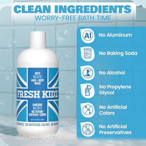 Fresh Kidz Boys Personal Care Set: Gentle Body Wash & Deodorant Duo