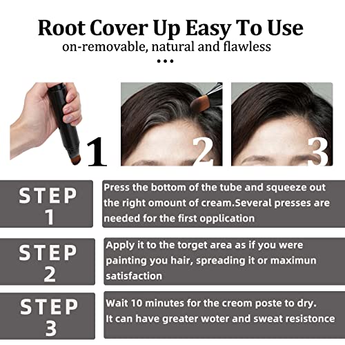 Root Touch Up Hairline Powder Stick - Dark Black Temporary Coverage