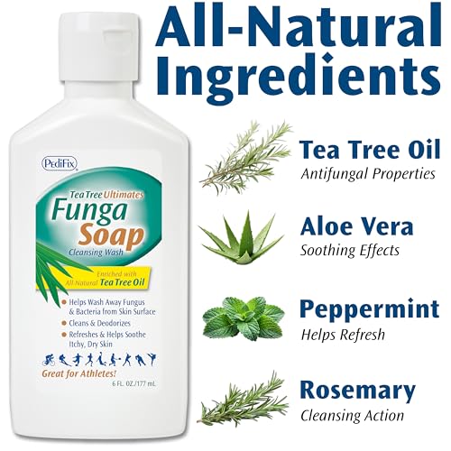 Pedifix FungaSoap Tea Tree Oil Body & Foot Wash, 6 Fl Oz