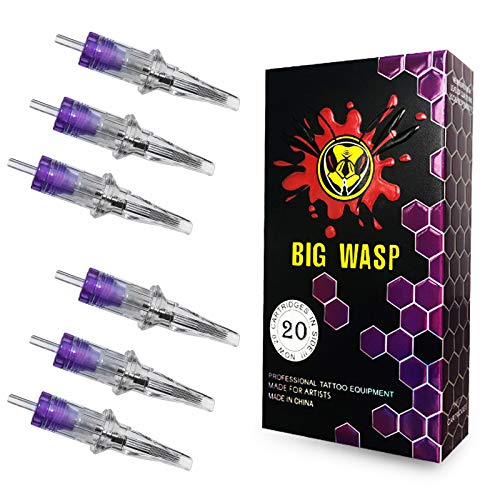BIGWASP 9RM Curved Magnum Tattoo Needle Cartridges - 20 Pack