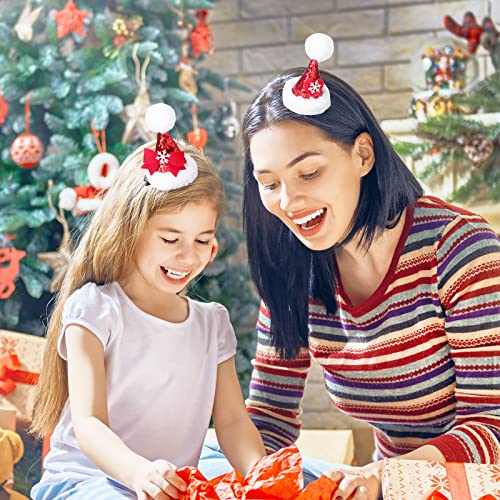 18-Piece Christmas Hair Clip Set with Snowflake Organza Gift Bags