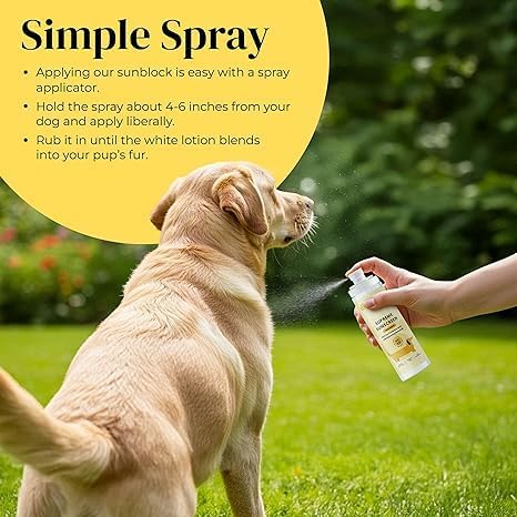 Divine Canine Dog Sunscreen Spray SPF 30 Water-Resistant 3.4 Oz