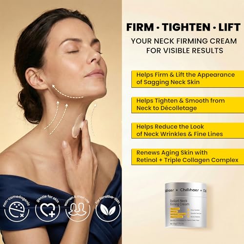 Neck Firming Cream with Collagen, Retinol & Squalane for Men & Women