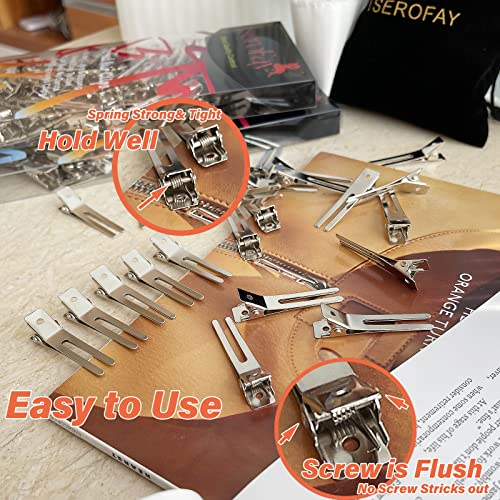 TseroFay 65 Pcs Small Double Prong Metal Hair Clips for Styling & Dreadlocks