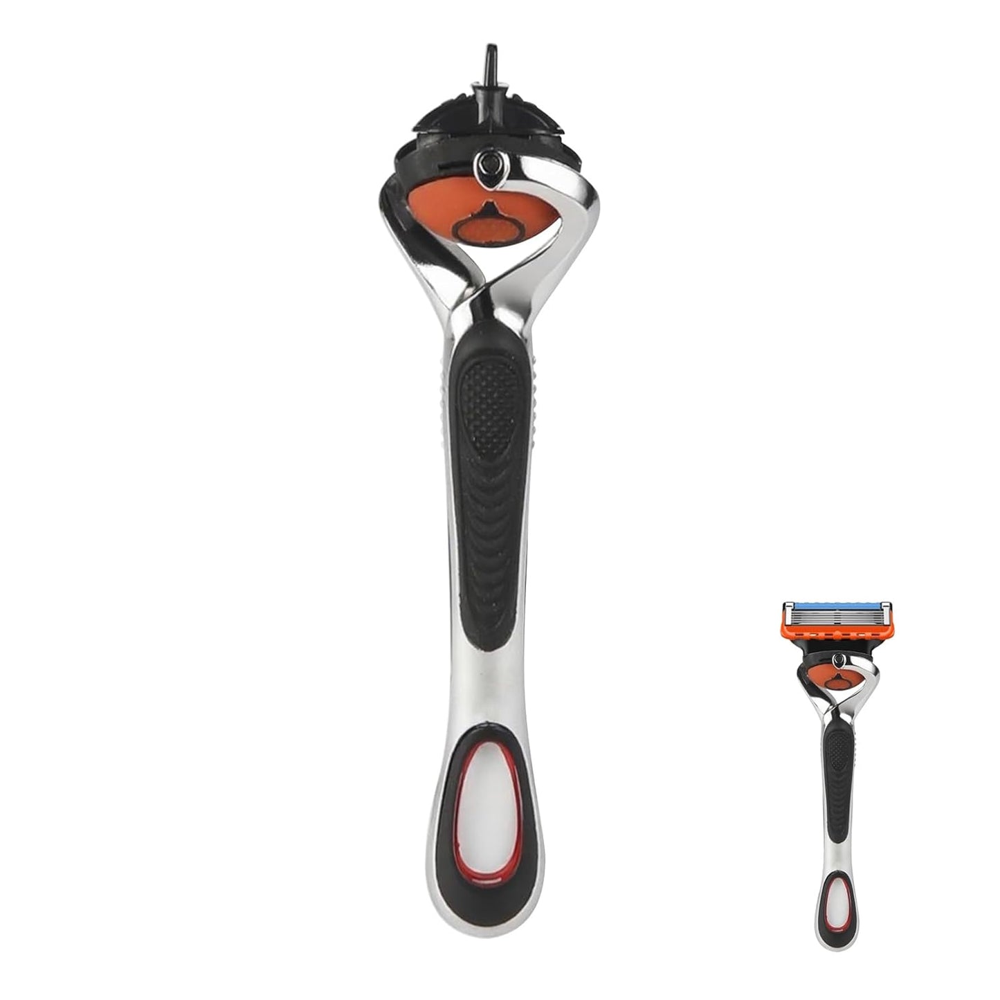 Gillette Fusion5 Razor Handle - Ergonomic Non-Slip Design for Men | Black Replacement Handle (1 Pack)