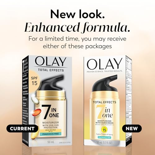Olay Total Effects 7-in-1 Anti-Aging Face Moisturizer, Fragrance-Free SPF 15