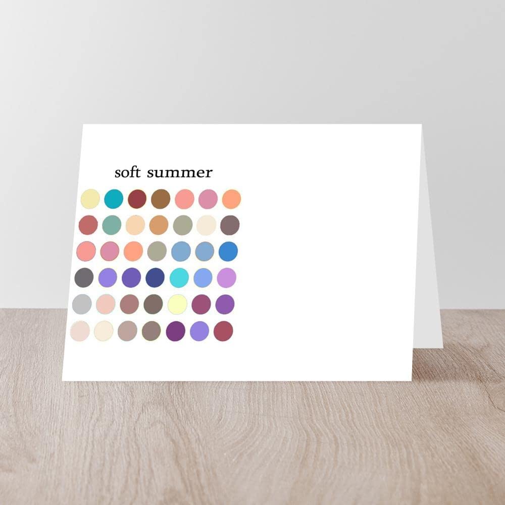 CafePress Color Analysis Card Soft Summer Folded Greeting Card Matte