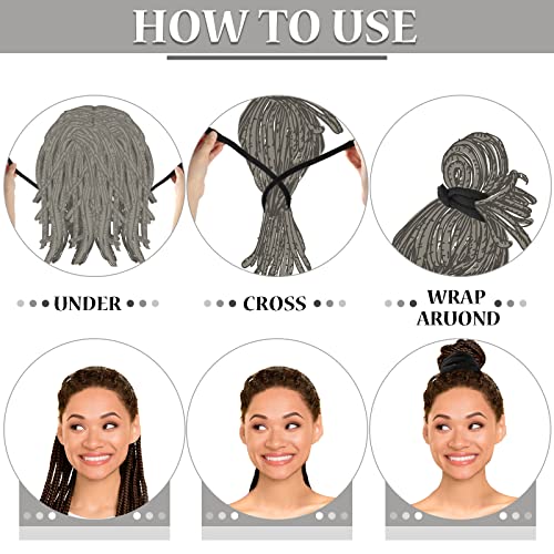 Hoteam Black Spiral Metal Wire Hair Ties for Dreadlocks