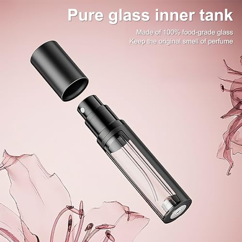 Fiwecos Champagne Gold 5ml Refillable Travel Perfume Atomizer Bottle