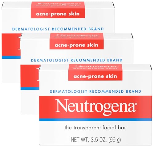 Neutrogena Facial Cleansing Bar for Acne-Prone Skin, 3.5 oz (Pack of 3)