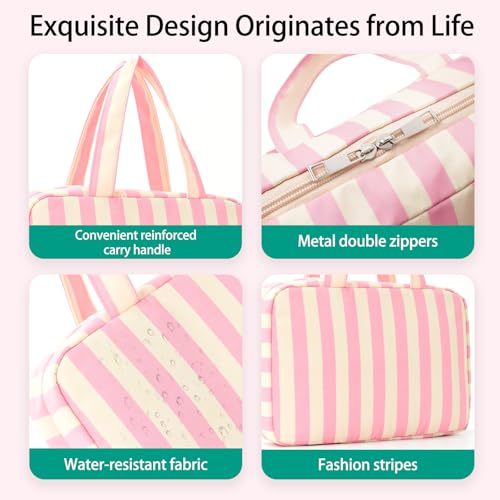 Apxouans Hanging Toiletry Bag for Women, Water-Resistant Travel Organizer