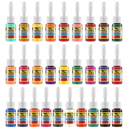 Solong 28-Color Professional Tattoo Ink Set - 5ml Vibrant Pigment Kit