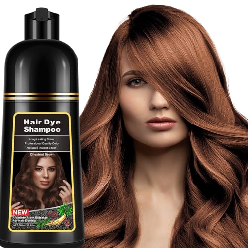 Lymznus Chestnut Brown 3-in-1 Hair Color Shampoo - Herbal Dye & Conditioner
