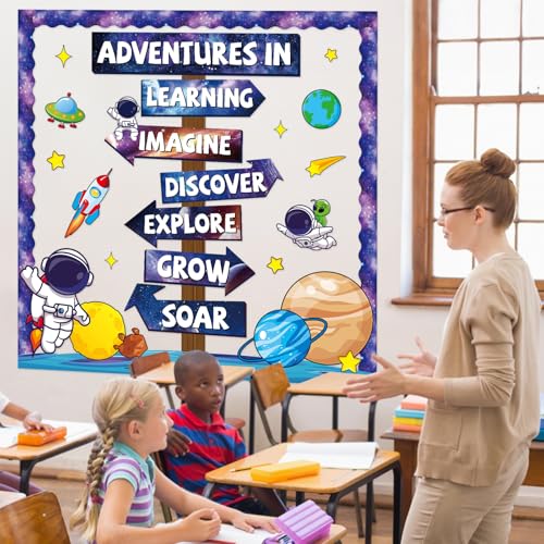 Outer Space Bulletin Board Set - Galaxy Classroom Decor for Back to School