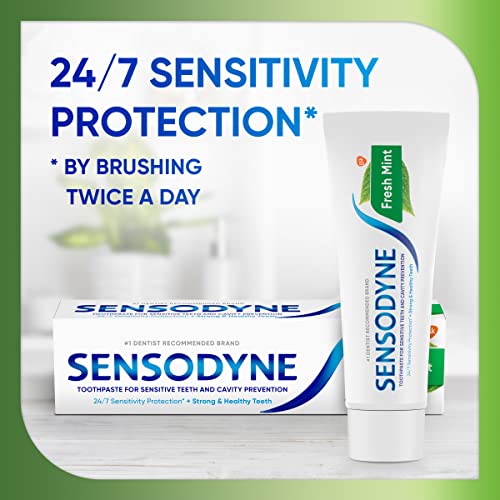 Sensodyne Fresh Mint Sensitive Toothpaste, 4 oz Tubes (Pack of 2)