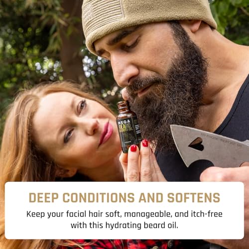 Derm Dude Mega Beard Growth Oil with Jojoba & Castor Oil - 1 oz