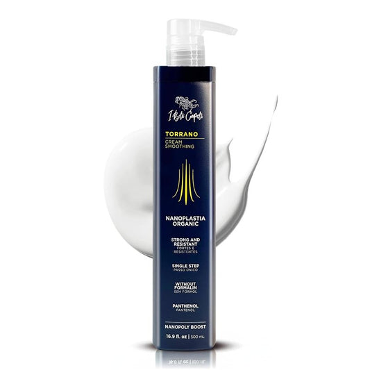 I Belli Capelli Torrano Cream Nano Keratin Hair Treatment, Straightening Hair 1 Step, Formaldehyde Free-Nanoplastia Para Alisar Cabello, Keratina Organica Sin Formol -Brazilian Nano Keratin (500ml)
