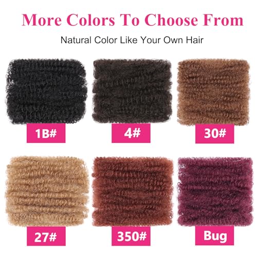 Unionbeauty 16 Inch Afro Kinky Bulk Hair - 3 Packs for Dreadlocks