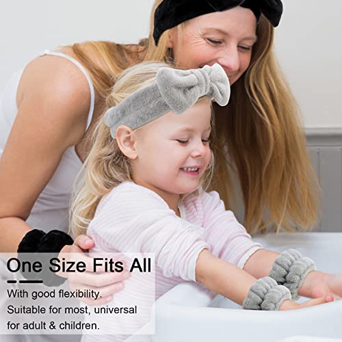 WHAVEL 6-Piece Spa Headband & Wristbands Set for Skincare