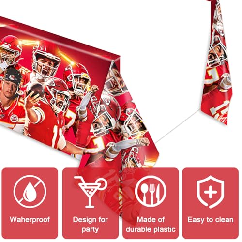 2-Pack Kansas Disposable Tablecloths for Birthday Parties - 70"x42"