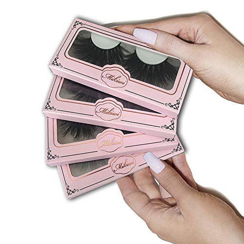 25mm Mink False Eyelashes 5D Fluffy Volume Dramatic Lashes - Pack of 4