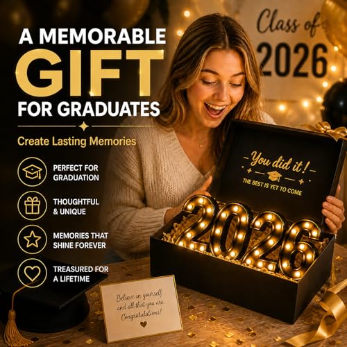 2026 LED Marquee Night Light Sign - Battery Operated Decorative Number for Parties & Celebrations