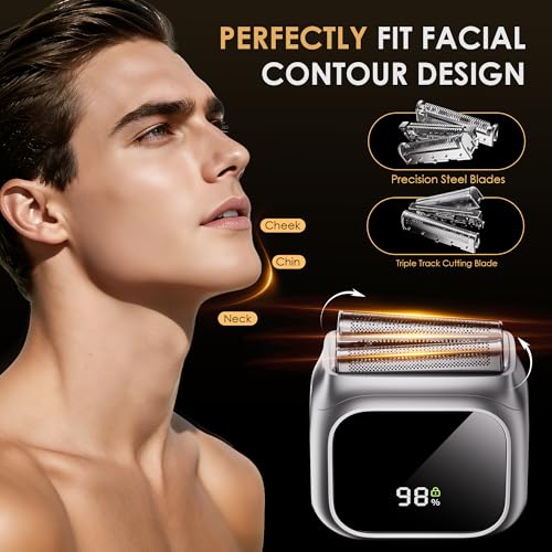 NXB Electric Foil Shaver for Men, Waterproof Portable Beard Trimmer