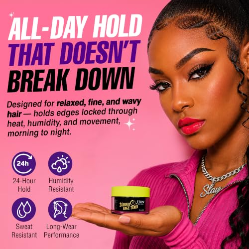 EBIN NEW YORK 24 Hour Ultra Super Hold Edge Tamer 1.01 Fl Oz - Strong Hold Hair Gel for All Hair Types