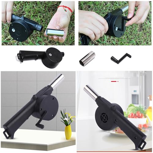 2 Pack Portable Fireplace Bellows - Manual Air Blower for BBQ & Camping