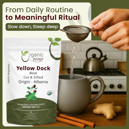 Organic Yellow Dock Root Cut & Sifted - Non-GMO, Vegan, 2oz
