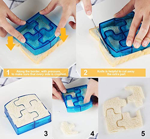 6-Pack Kids Sandwich Cutters with Animal Shapes for Fun Lunches