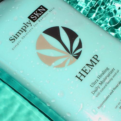 Ultra Healing Hemp Daily Moisturizer – 17 oz – Made in USA, Simply SKN