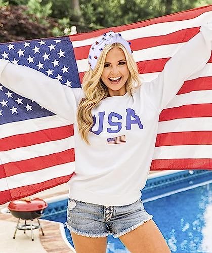 ARATLENCH White Knot Headband - 4th of July American Flag Design