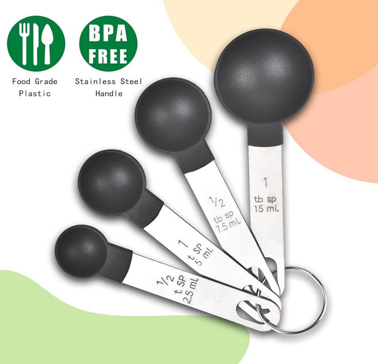 8-Piece Measuring Cups & Spoons Set with Stainless Steel Handles