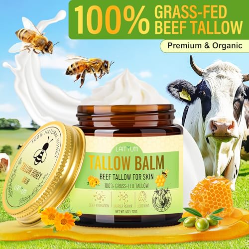 Organic Beef Tallow Balm for Face & Body - 4oz Moisturizer