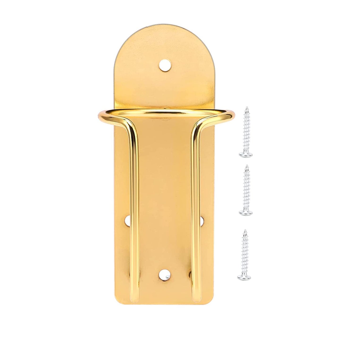 mollensiuer 1Pc Stainless Steel Wall Mounted Hair Clipper Holder Hairstylist Tools Storage Rack Barber Tools Organizer Barber Clipper Keeper for Hairdresser Beard Shaver Hair Trimmer Stand, Gold