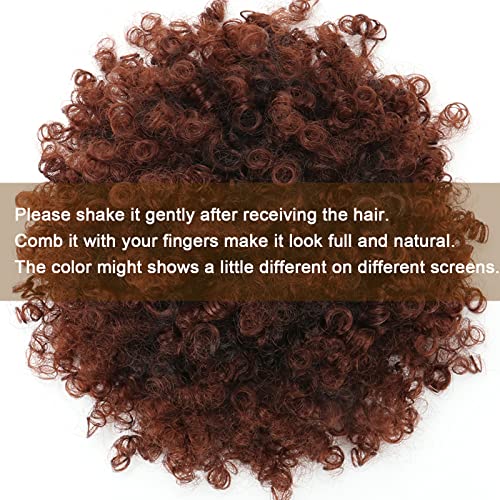 Medium Afro Puff Drawstring Ponytail for Short Natural Hair - T1B/33#