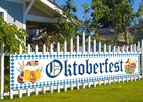 Oktoberfest Banner - Bavarian Flag Decorations for Parties 120x20