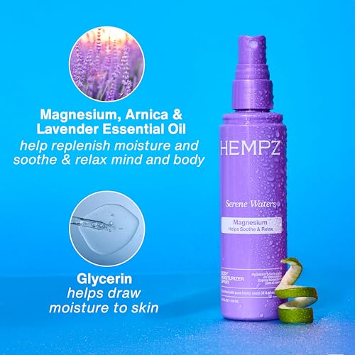 Hempz Magnesium Body Spray - Serene Waters, 3.4 fl. oz. Hydrating Mist