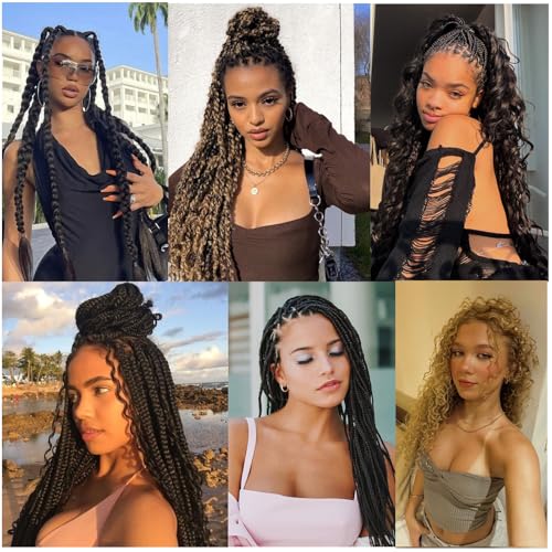 24-Inch Pre-Stretched Braiding Hair - 8 Pack Yaki Texture