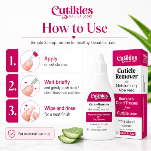 Cuticle Remover Gel with Aloe Vera - Quick Action Professional Formula