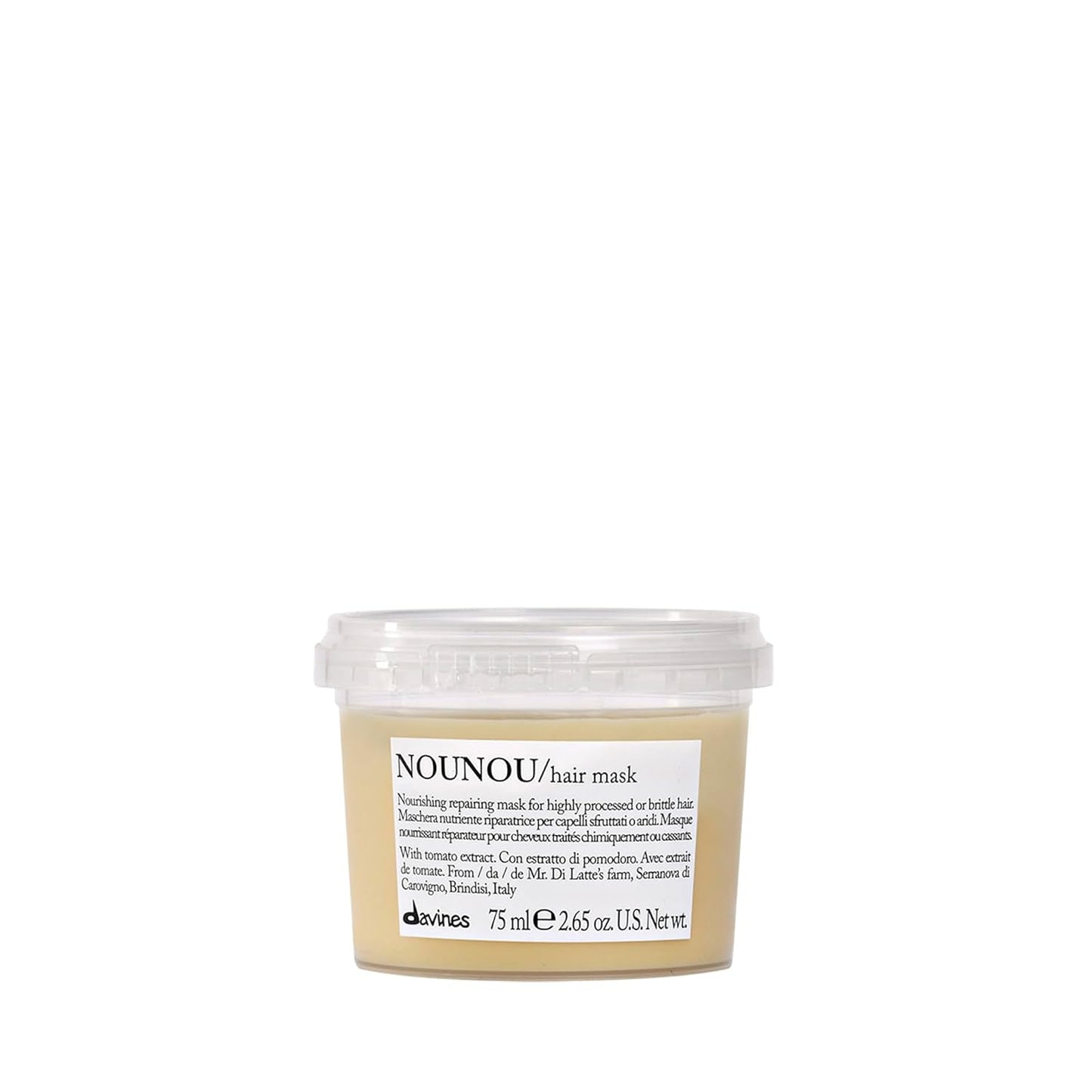 Davines NOUNOU Hair Mask - Intensive Repair Treatment for Bleached & Permed Hair | Deep Nourishment & Hydration