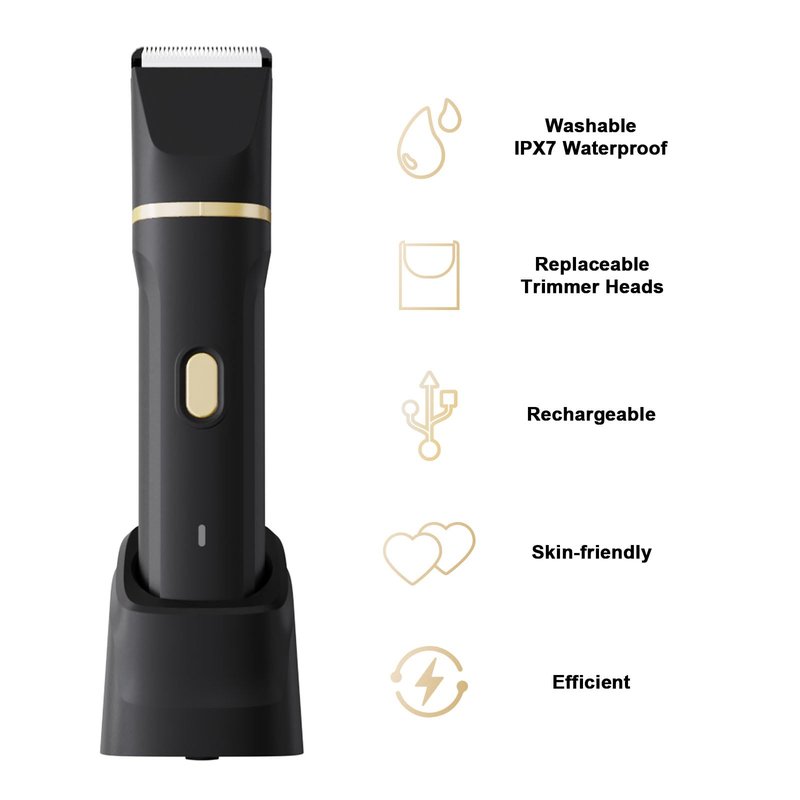 ele ELEOPTION Electric Razors for Women 5-in-1 Waterproof Wet Dry Electric Shaver with USB Charge Dock, Legs Hair Remover, Body Shaver, Beard Bikini Trimmer, Black