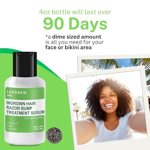 LavoSkin Ingrown Hair Treatment Gel - Razor Bump & Bikini Line Relief